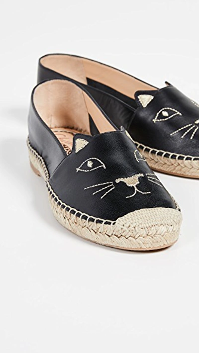 Shop Charlotte Olympia Kitty Espadrilles In Black