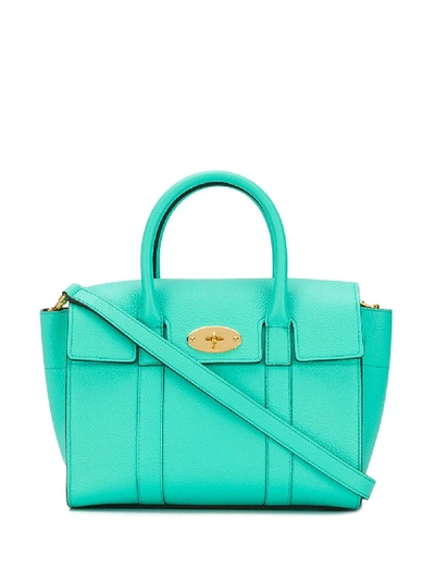 Shop Mulberry Small Bayswater Tote Bag In Green