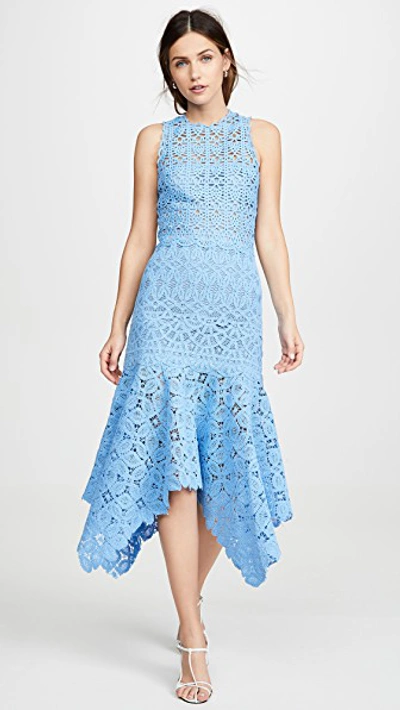 Shop Jonathan Simkhai Handkerchief Dress In Sky Blue