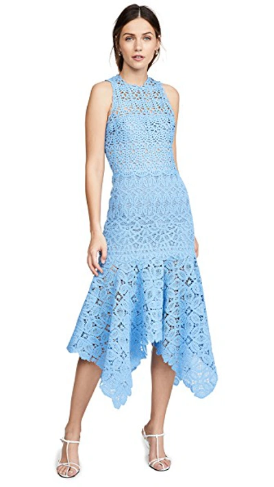 Shop Jonathan Simkhai Handkerchief Dress In Sky Blue