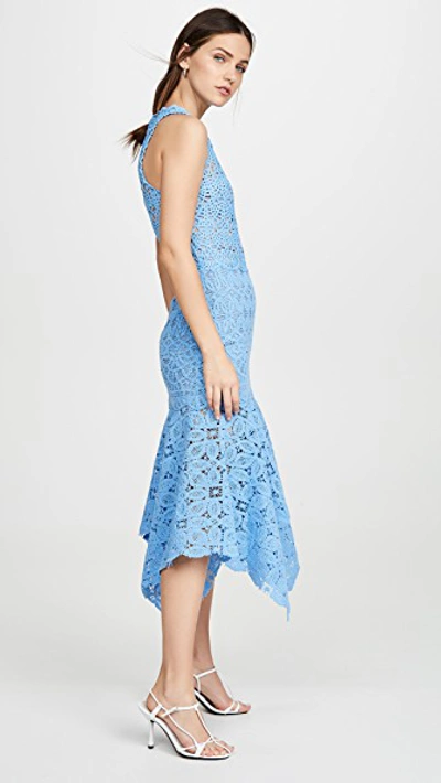 Shop Jonathan Simkhai Handkerchief Dress In Sky Blue