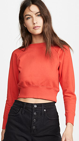 hanes cropped sweatshirt