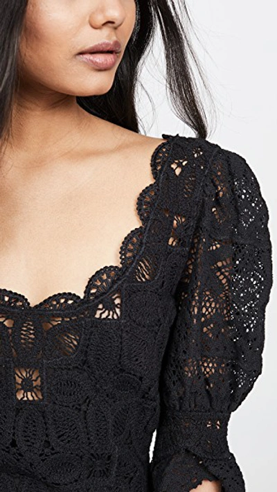 Shop Jonathan Simkhai Crochet Lace Mini Dresss In Black