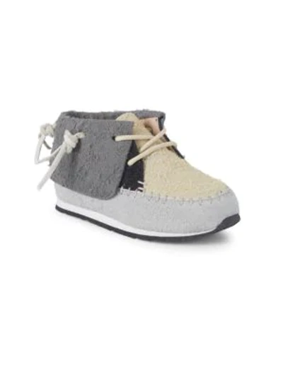 Shop Akid Baby Girl's & Little Girl's Stone High-top Suede Sneakers In Tan Black