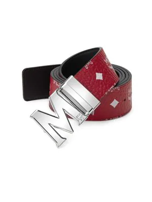 red and white mcm belt