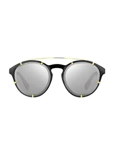 Shop Givenchy 54mm Round Sunglasses In Silver