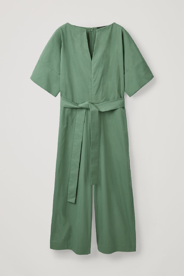 green belted jumpsuit
