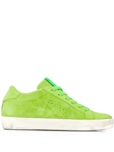 Shop Leather Crown Iconic Sneakers - Green