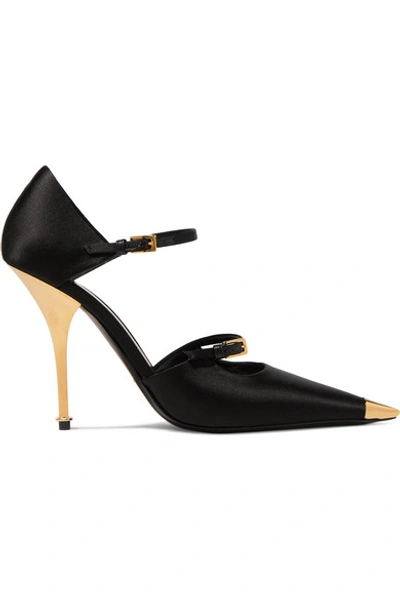 Shop Tom Ford Satin Mary Jane Pumps In Black