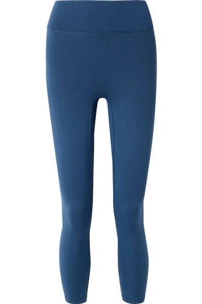 Shop All Access Center Stage Cropped Stretch Leggings In Blue