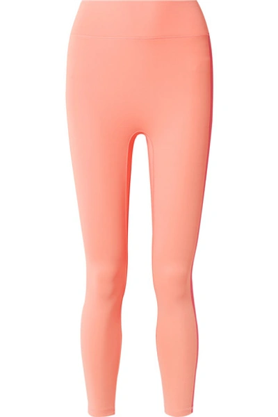 Shop All Access Center Stage Cropped Stretch Leggings In Peach