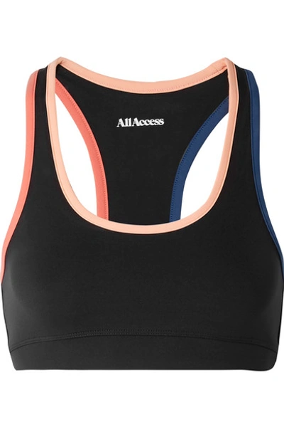 Shop All Access Front Row Stretch Sports Bra In Black