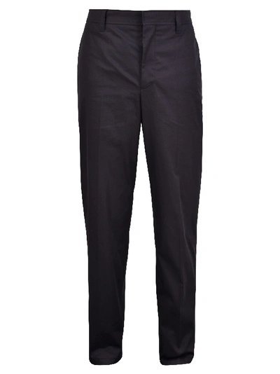 Shop Burberry Side Bands Trousers In Black