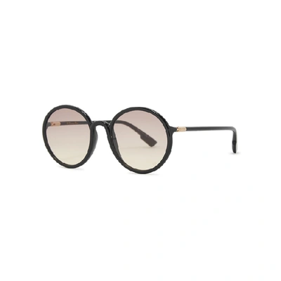 Shop Dior Sostellaire2 Black Round-frame Sunglasses