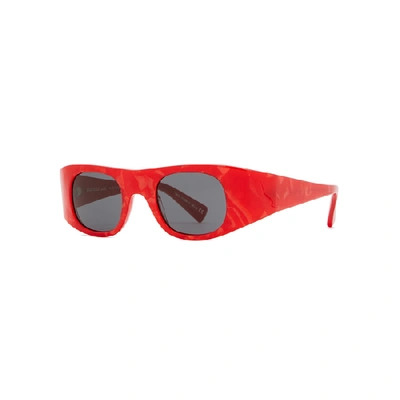 Shop Alain Mikli X Alexandre Vauthier Ansolet Sunglasses In Red And Other