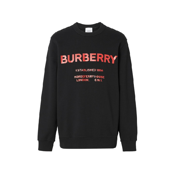 Burberry Horseferry Print Cotton Sweatshirt In Black | ModeSens
