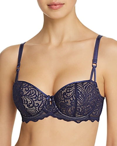 Shop B.tempt'd By Wacoal Undisclosed Lace Contour Underwire Bra In Patriot Blue