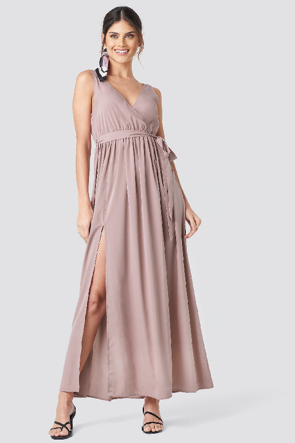 dusty pink maxi dress