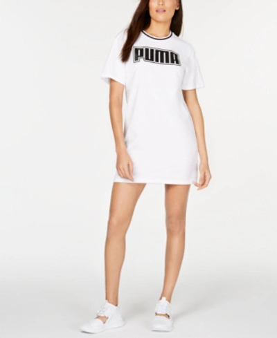 Shop Puma Rebel Reload Logo T-shirt Dress In  Black