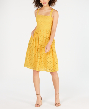 vince camuto sleeveless eyelet sundress