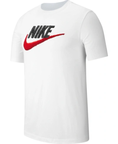 Shop Nike Men's Sportswear Logo T-shirt In White