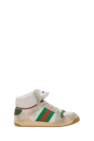 Shop Gucci Screener Leather High-top Sneaker In Multicolor