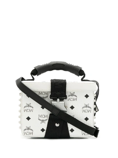 Shop Mcm Box Shoulder Bag - White