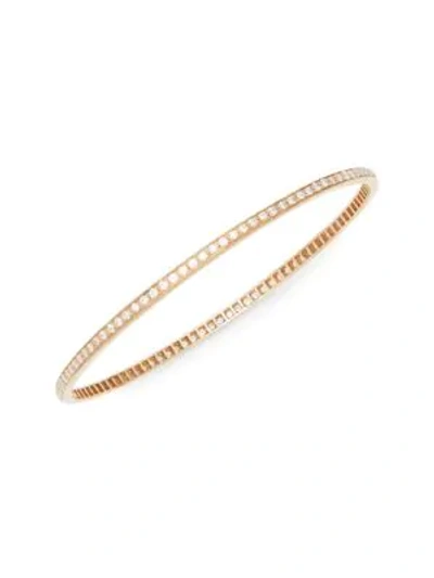 Shop Roberto Coin 18k Rose Gold & Diamond Bangle Bracelet