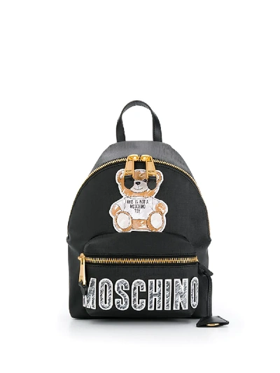 Shop Moschino Teddy Bear Backpack - Black