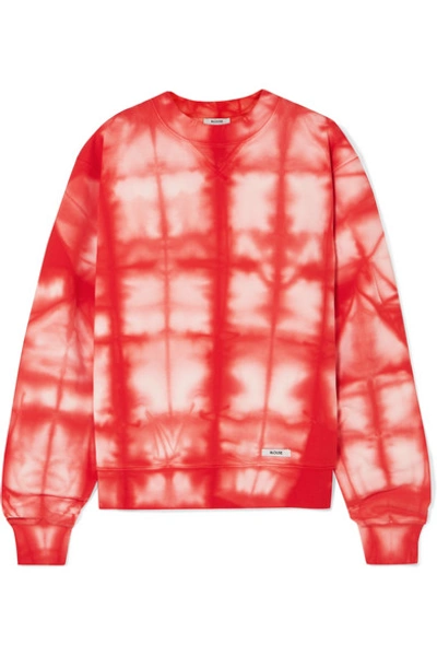 Shop Blouse Cicciolina Tie-dye Cotton-jersey Sweatshirt In Red