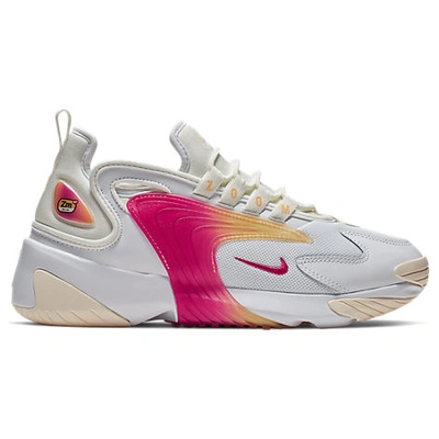 Shop Nike Women's Zoom 2k Casual Shoes In White Size 8.5 Leather
