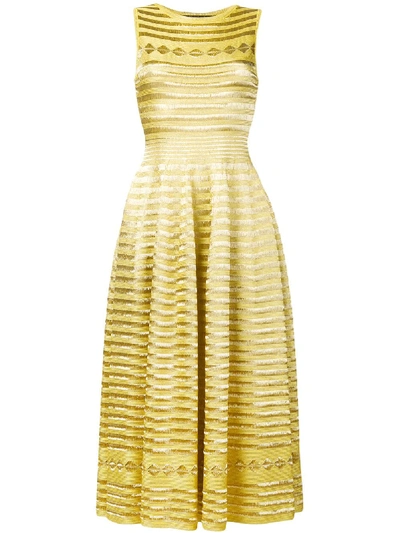 Shop Antonino Valenti Ghita Sleeveless Midi Dress - Yellow