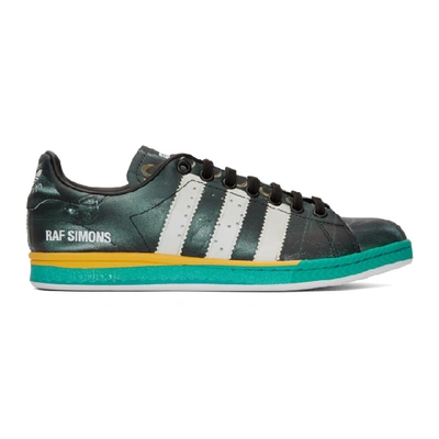 Shop Raf Simons Black Adidas Originals Edition Samba Stan Smith Sneakers In 00099 Black