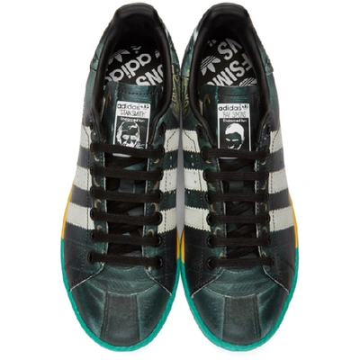 Shop Raf Simons Black Adidas Originals Edition Samba Stan Smith Sneakers In 00099 Black