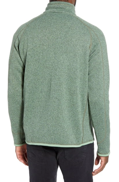 Shop Patagonia Better Sweater Quarter Zip Pullover In Matcha Green