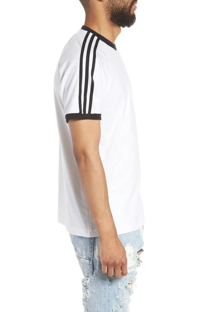 Shop Adidas Originals 3-stripes T-shirt In White