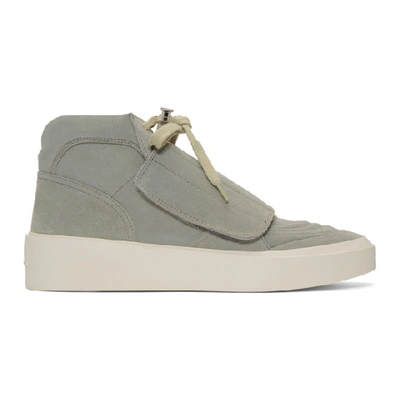 Shop Fear Of God Grey Skate Mid Sneakers In 055intrstlr