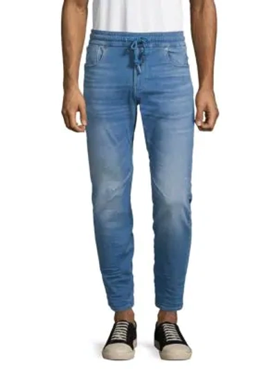 Shop G-star Raw Faded Slim-fit Drawstring Jeans In Light Blue
