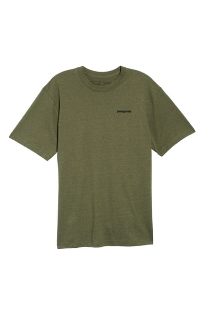 Shop Patagonia Fitz Roy Smallmouth Responsibili-tee Regular Fit T-shirt In Greenie Green
