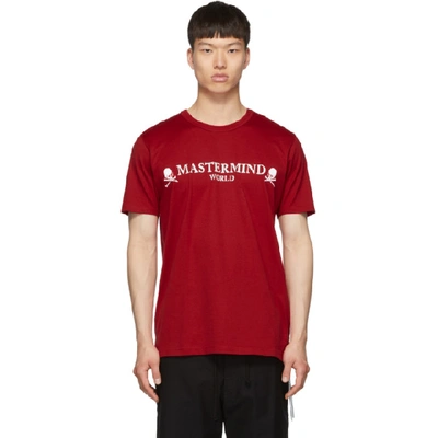 Shop Mastermind Japan Mastermind World Red Logo T-shirt