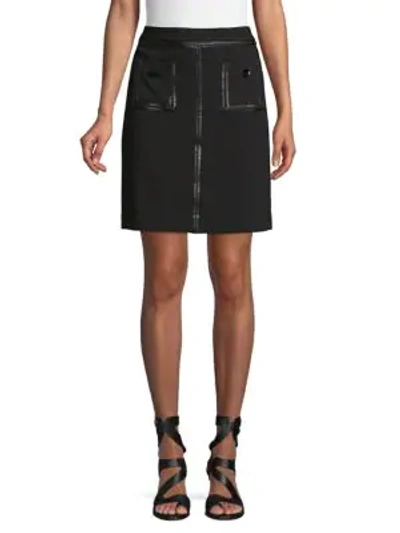 Shop Karl Lagerfeld High-waisted Pencil Skirt In Black