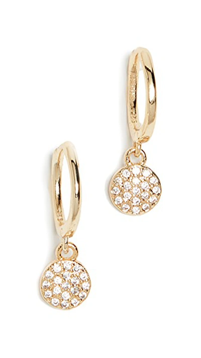 Shop Shashi Sparkly Sky Huggie Earrings In Gold