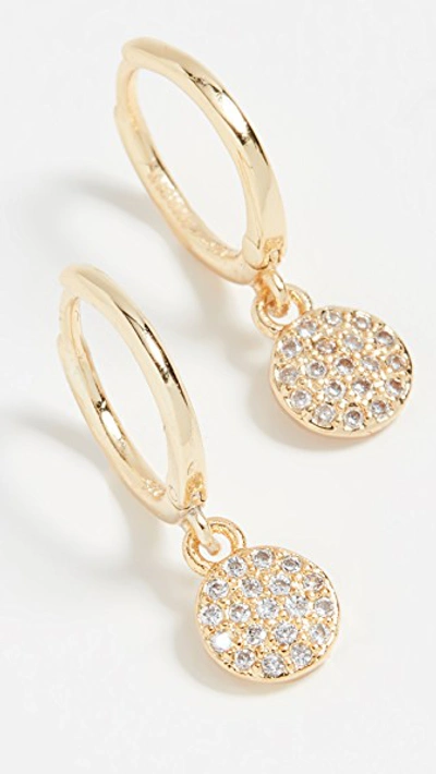 Shop Shashi Sparkly Sky Huggie Earrings In Gold