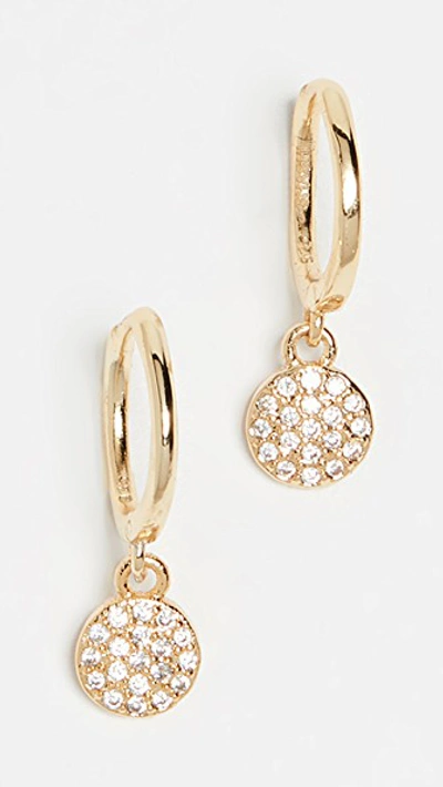 Shop Shashi Sparkly Sky Huggie Earrings In Gold