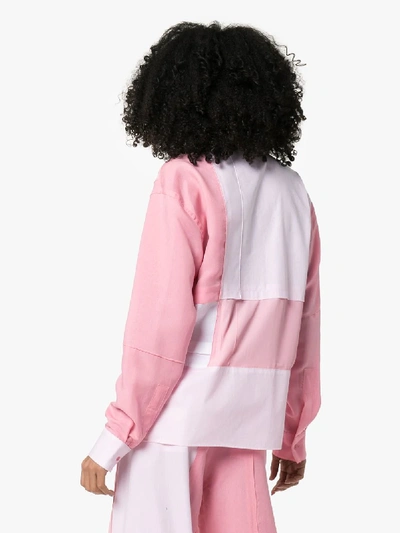 Shop Jw Anderson Bubblegum Contrast Panel Shirt In Pink