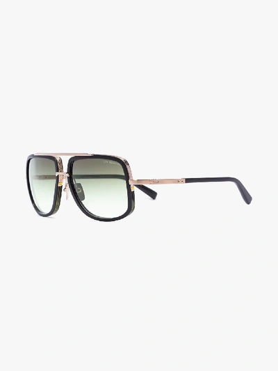 Shop Dita Eyewear 'tone Mach One' Sonnenbrille In Black