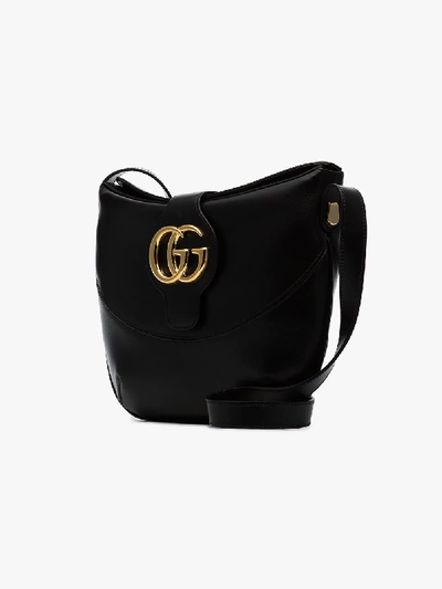 Shop Gucci Black Arli Leather Shoulder Bag