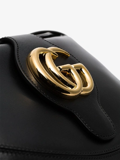 Shop Gucci Black Arli Leather Shoulder Bag