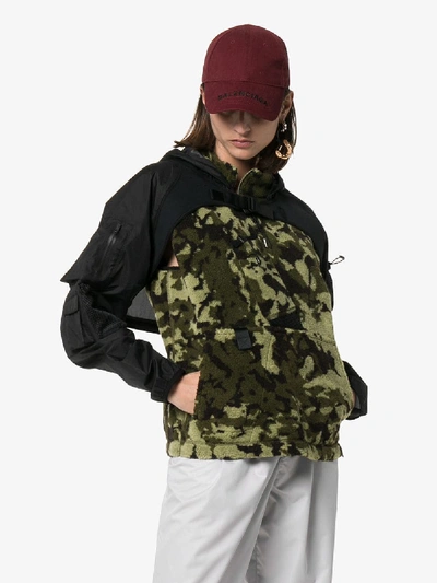Shop Nike X Mmw 2-in-1 Camo Print Hooded Jacket In Green