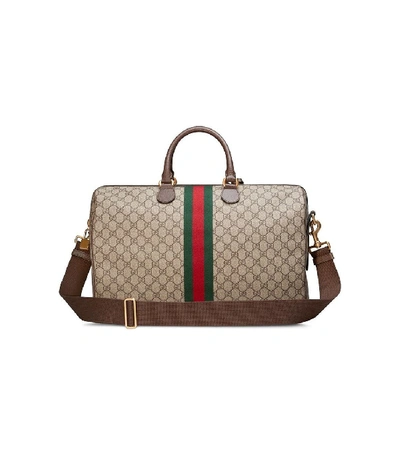 Shop Gucci Ophidia Gg Medium Carry-on Duffle In Neutral